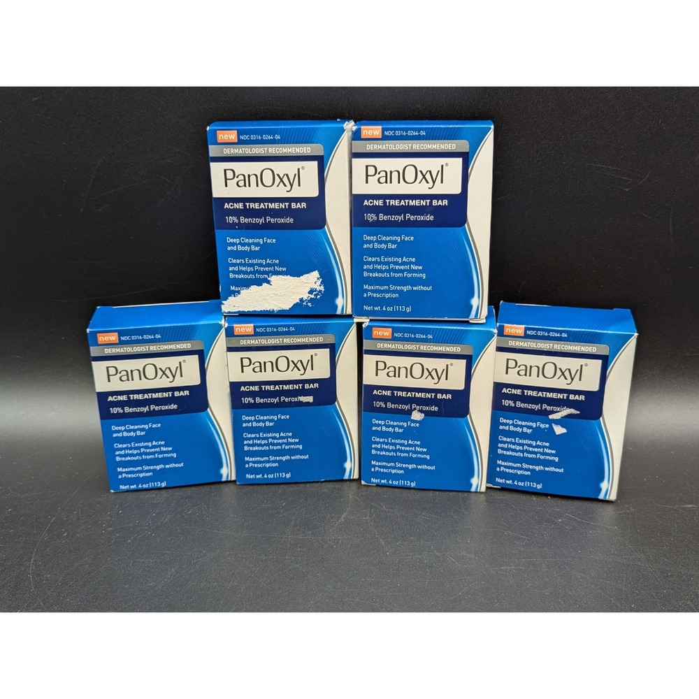 PanOxyl Acne Treatment Bar 10% Benzoyl Peroxide Deep Cleaning Face Body Bar